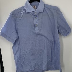 Cordone mens periwinkle blue short sleeves polo sz 16.5/42